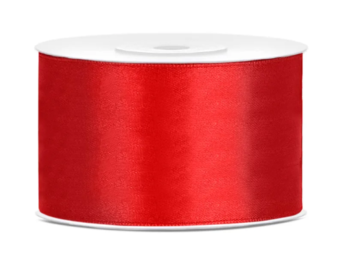 Ruban satin rouge de 38mm x 25m