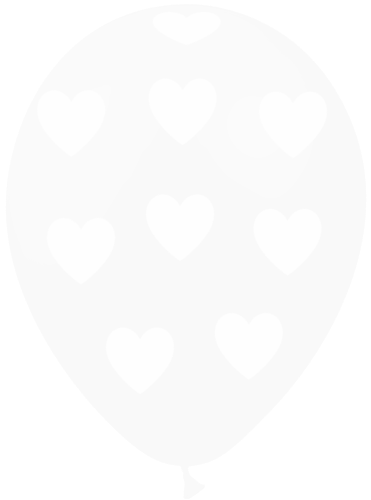 8 Ballons HG112 Transparent Coeur – Balloonia FDS