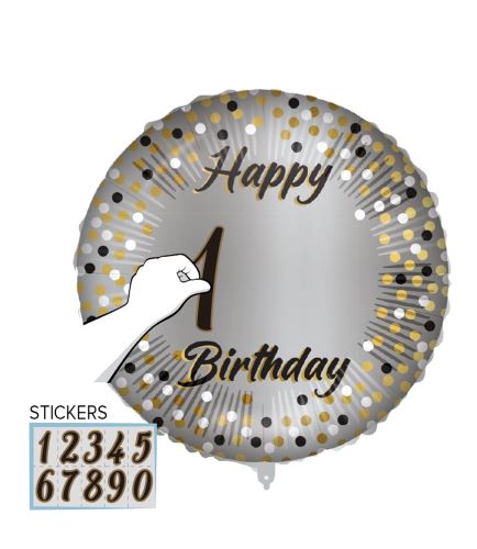 [P92414] Alu à personnalisé Happy Birthday Dots