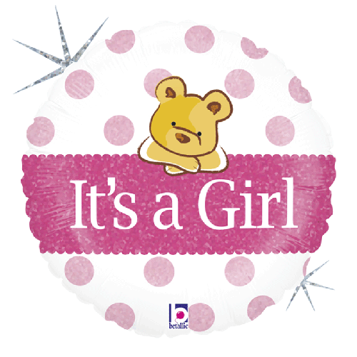 Baby Girl Big Heart Bear - Grabo