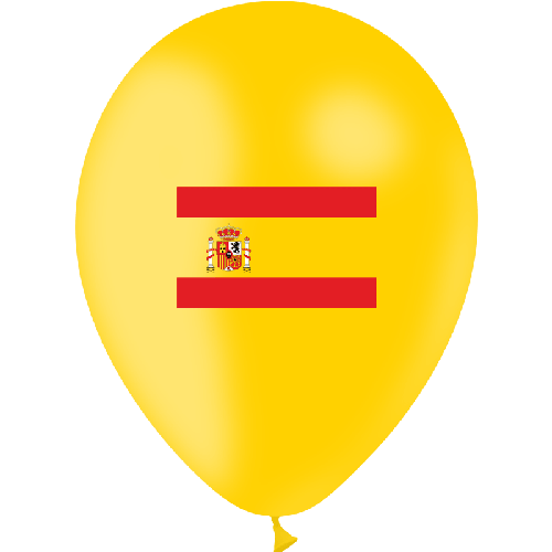 Ballons Latex Imprimés Drapeau Espagne 1F/2C - Cattex
