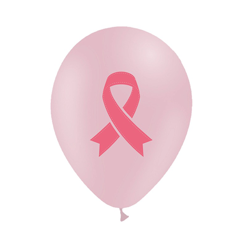 Bal Hg95 Logo Noeud Rose Hélium - Balloonia