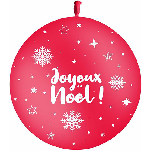 [U35011P25] Ballons Joyeux Noël Rouge Air - Balloonia