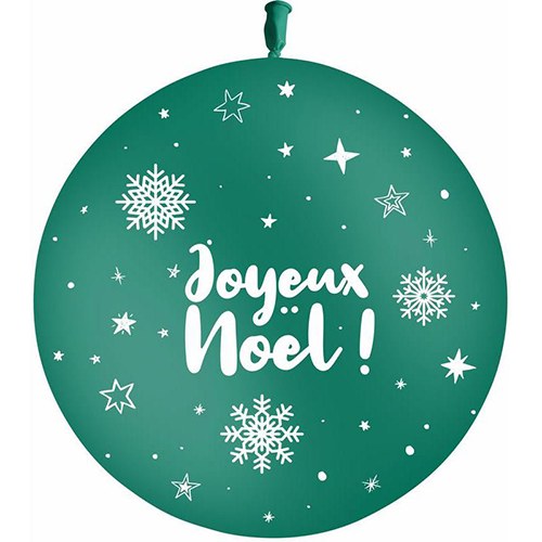 Ballons Joyeux Noël Vert Air - Balloonia