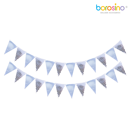 [B503S] Bannière Fanions Triangle Argent – Borosino