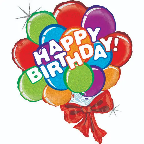 Birthday Balloon Bow Holo - Grabo
