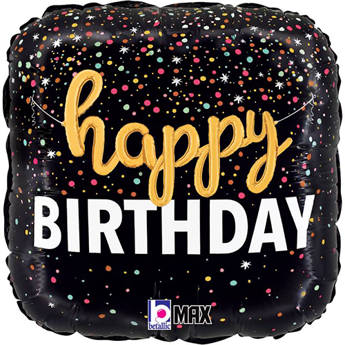 [G26198P-P] Birthday Script Confetti - Grabo