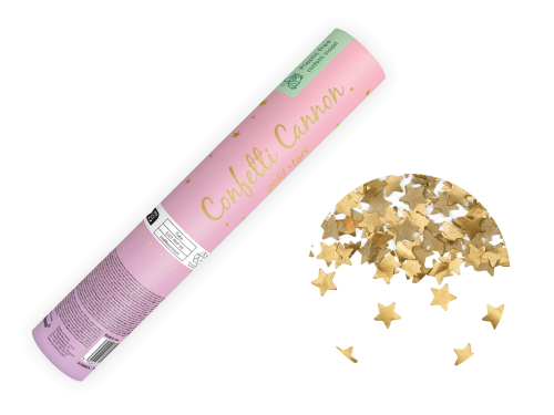 Canon à confetti avec Etoile Or - Party Deco