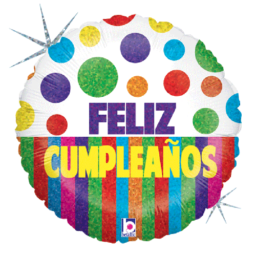 Cumpleanos Bolas Y Franjas - Grabo