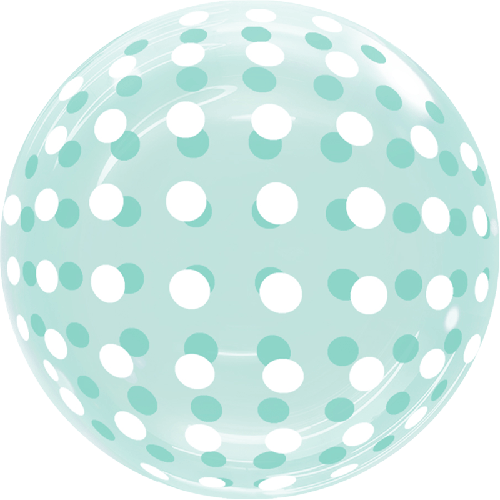 [BBQ007-8] Dots Bubble Vert - ABC