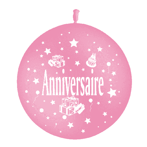 [T3-101P29] Ballons Geant Anniversaire Cadeaux Rose P29 Sens Air - Balloonia