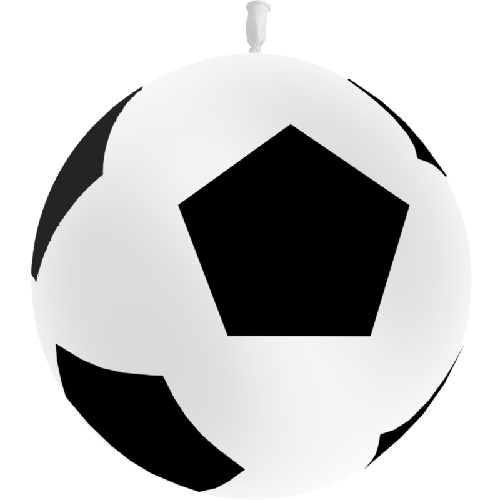 Geant Ballon De Foot Blanc Sens Air - Balloonia