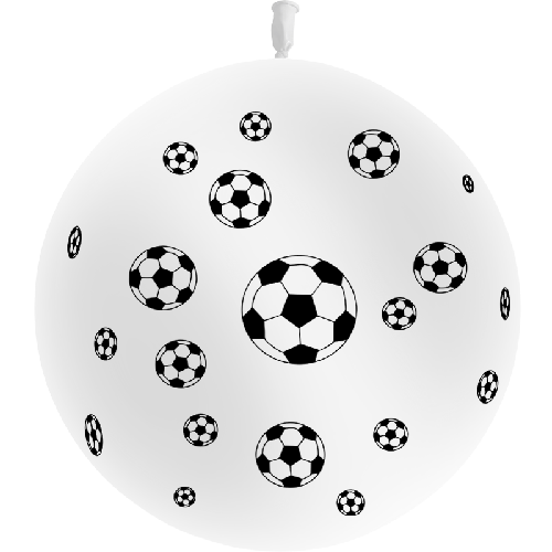 [T3-18P20] Ballons Geant Foot Blc P20 Sens Air - Balloonia