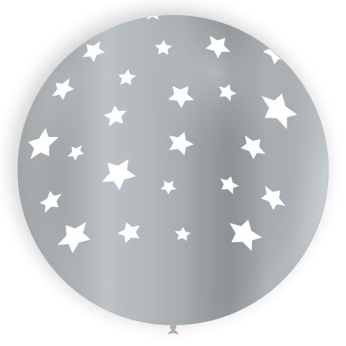 [HG3FTM9343] Ballons Géant étoiles Argent M93 - Balloonia