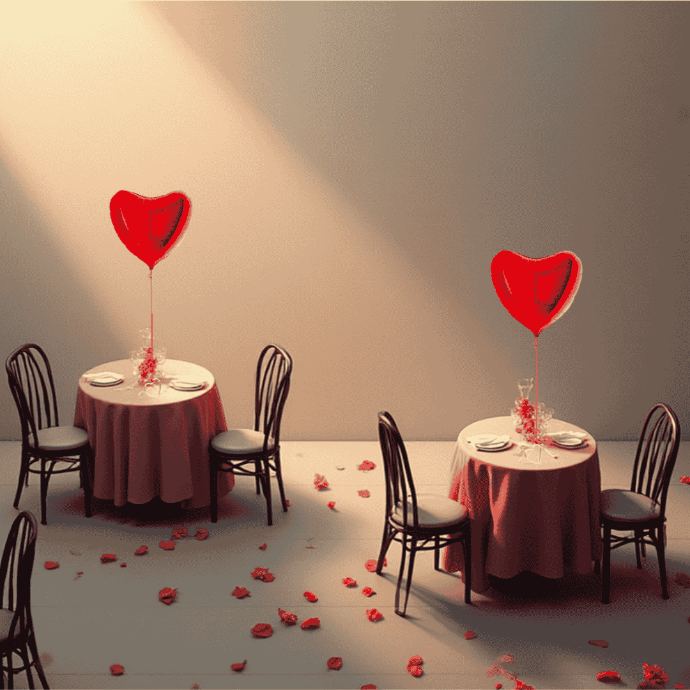 Kit Décor St Valentin pour 10 Tables - Restaurant - ABC