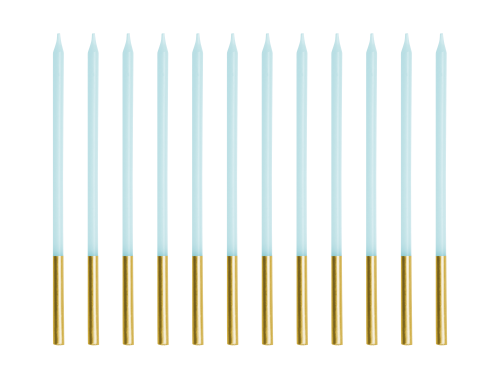 Lot De 12 Bougies Bleu clair de