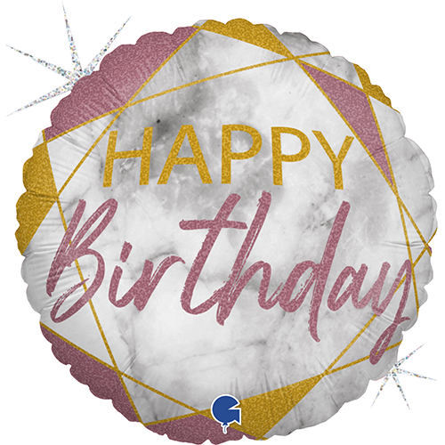 Marble Mate Happy Birthday Rose Gold - Grabo