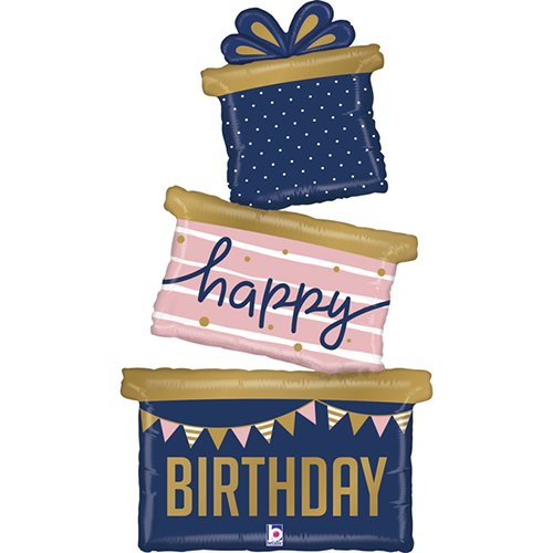 [G35963-P] Navy Birthday Gift Trio - Grabo