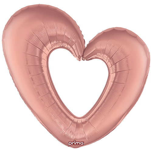 [PF-RGOH-40] Alu Open Heart Rose Gold - Prima