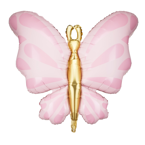 Alu Papillon Rose (Paille incluse) - Party Deco