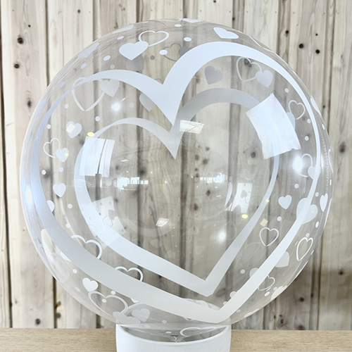 [TK0201410019] Bubble T-Balloons 400Mm Print-Heart & Hearts - Takarakosan