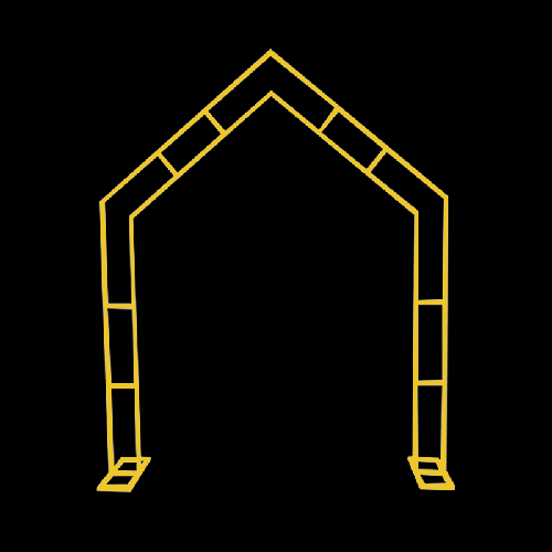 [B477-2025G] Porte Arche En Métal Dorée - Borosino
