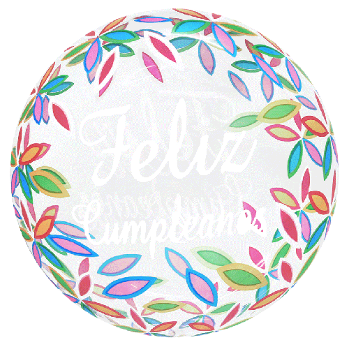 Printed Bubble Feliz Leaves - ABC