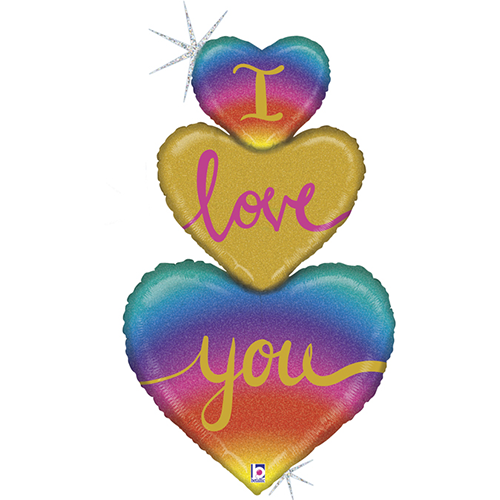 [G35919GH-P] Rainbow Heart Trio - Grabo