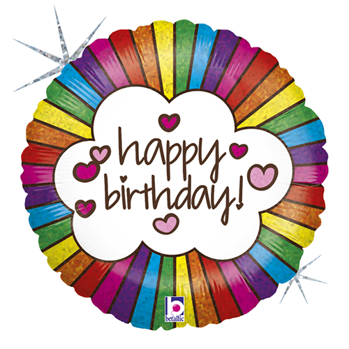 [G36140H-P] Retro Rainbow Birthday - Grabo