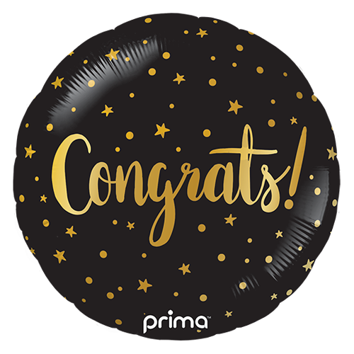 [PF-0160-18] Rond Congrats Gold Stars - Prima