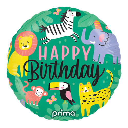 Alu Rond Happy Birthday Jungle - Prima