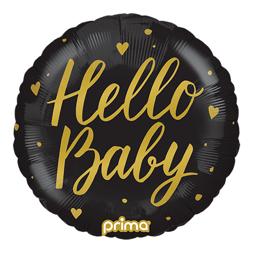[PF-HBBK-18] Alu Rond Hello Baby Black - Prima