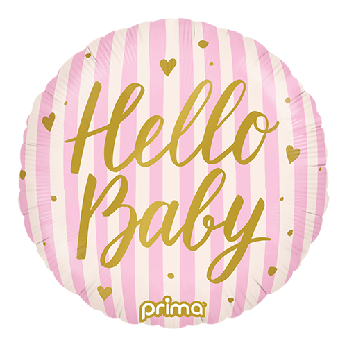 Alu Rond Hello Baby Pink Stripes - Prima
