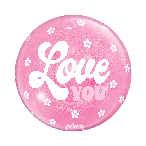 Sphère love you flowers light pink Glitter - Prima