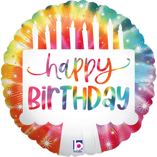 [G22120] Tie Dye Cake Birthday - Grabo