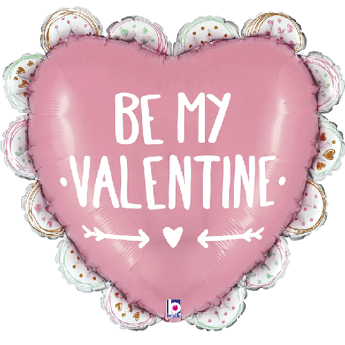 [G25151-P] Valentine Doodle Ruffled Heart - Grabo