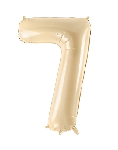 Ballons Aluminium Chiffres Beige - Party Deco