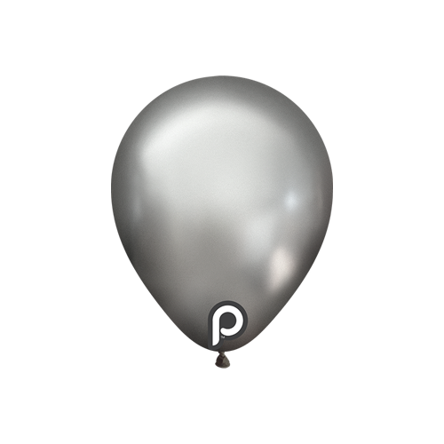 [PL-GSLV-5] Ballons Glam TM Silver - Prima (5" (13 cm), 100 pièces)