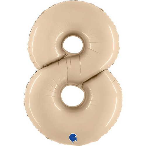 Ballons Aluminium Chiffres Satin Cream - Grabo