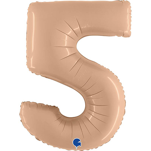Ballons Aluminium Chiffres Satin Nude - Grabo
