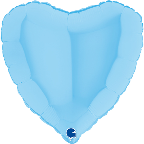 Ballons Aluminium Cœurs Matte Bleu - Grabo