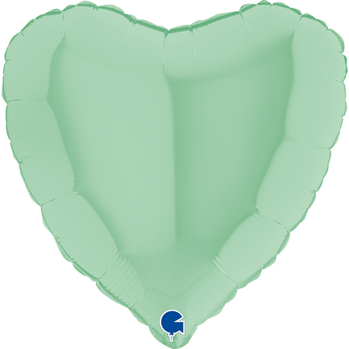 Ballons Aluminium Cœurs Matte Vert - Grabo