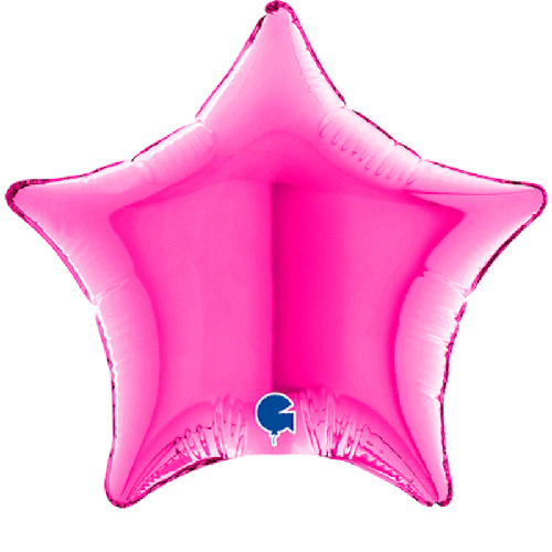 Ballons Aluminium Étoiles Magenta - Grabo