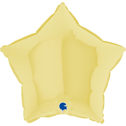 Ballons Aluminium Étoiles Matte Jaune - Grabo
