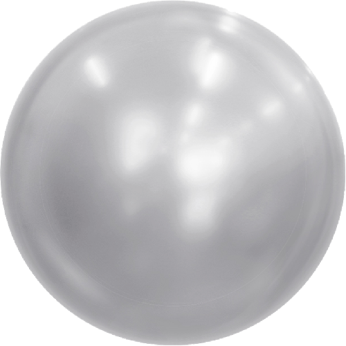 [BBQ002-2-18] Metallic Bubble Argent - ABC (18" (45 cm))
