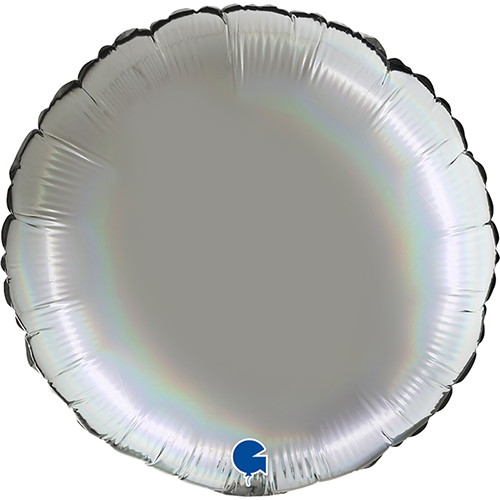 Ballons Aluminium Ronds Holographique Platinum Pure - Grabo