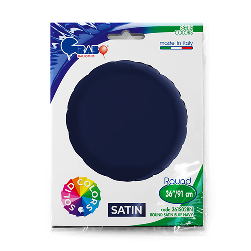 Rond Satin Bleu Marine - Grabo
