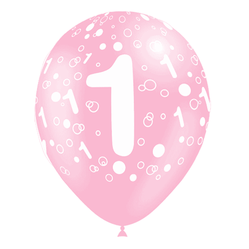 [11201*8] Ballons Chiffre 1 Assortis - Balloonia
