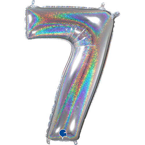 Chiffre Glitter Holo Argent - Grabo