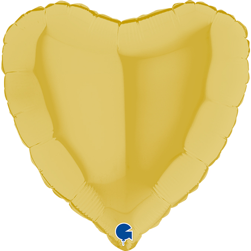 Ballons Aluminium Cœurs Pastel Jaune - Grabo